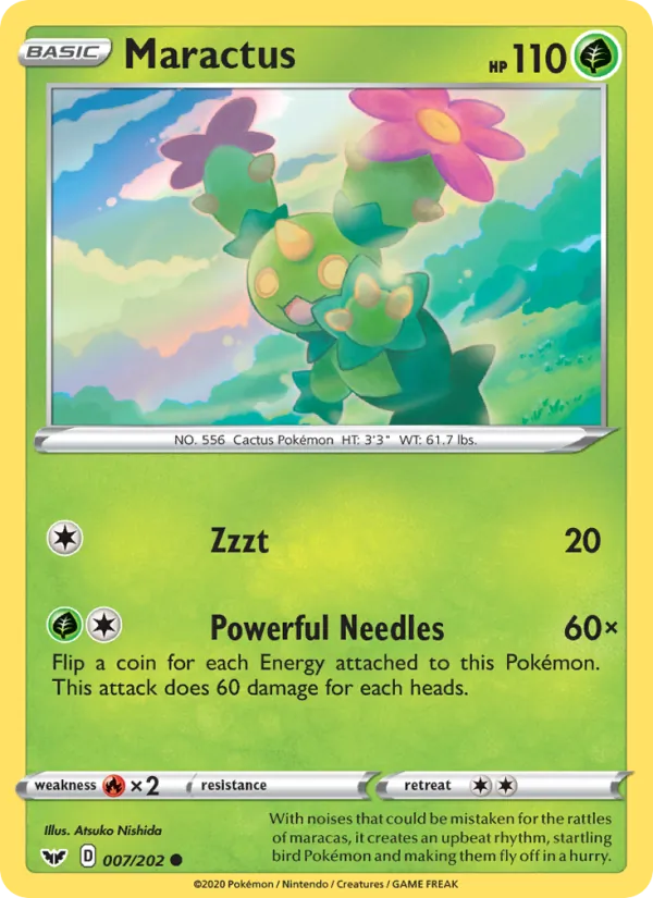 Kartu Maractus dari Sword & Shield, nomor 7/202