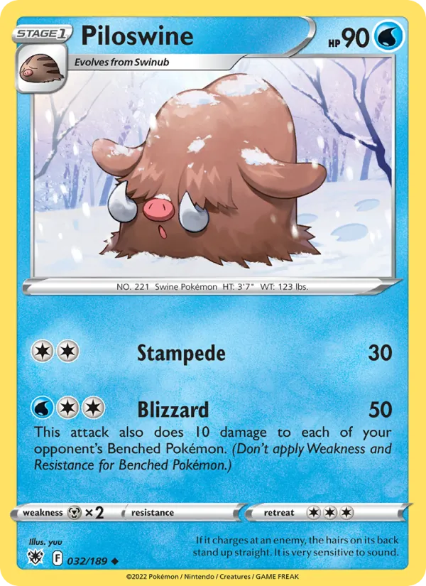 Kartu Piloswine dari Astral Radiance, nomor 032/189