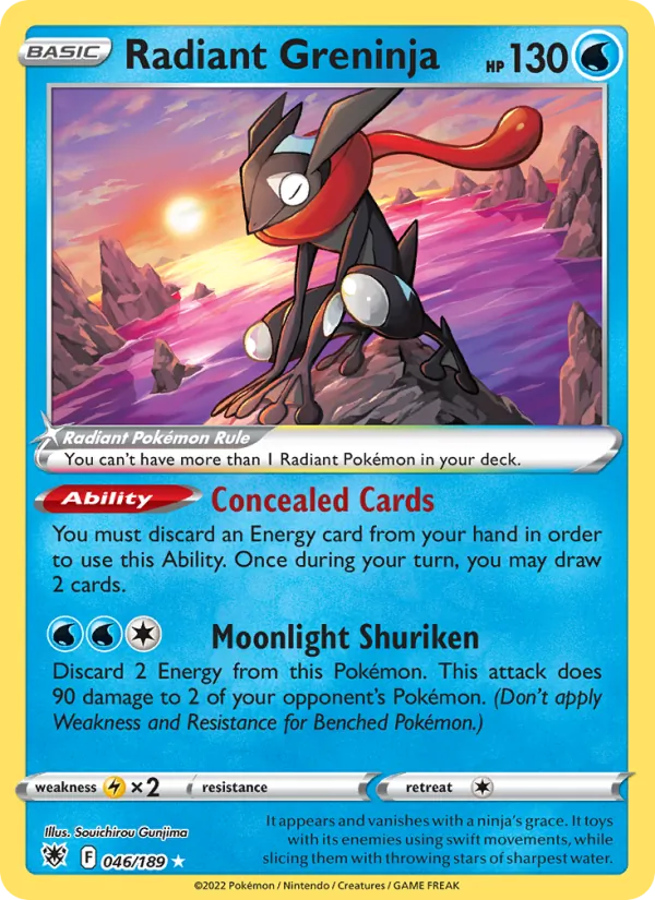 Kaart Radiant Greninja uit Astral Radiance, nummer 046/189