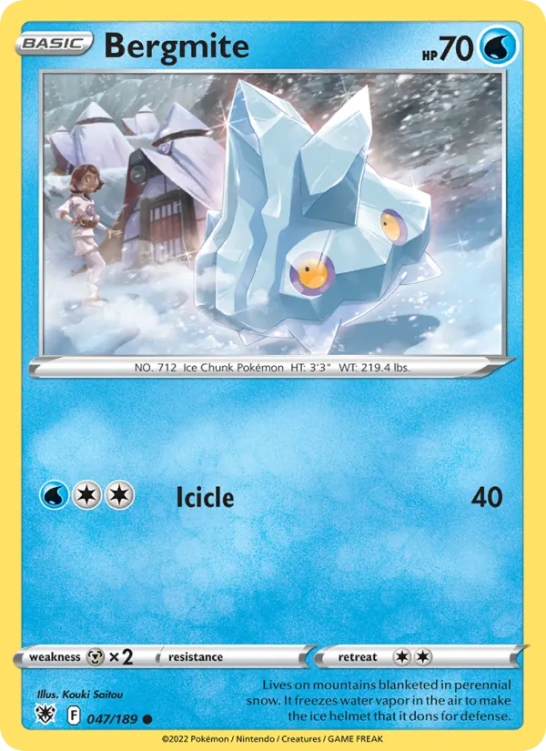 Kartu Bergmite dari Astral Radiance, nomor 047/189