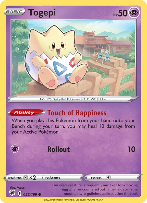 Kaart Togepi uit Astral Radiance, nummer 055/189
