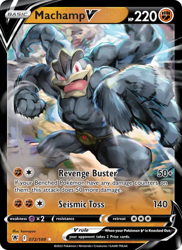 Kartu Machamp V dari Astral Radiance, nomor 072/189