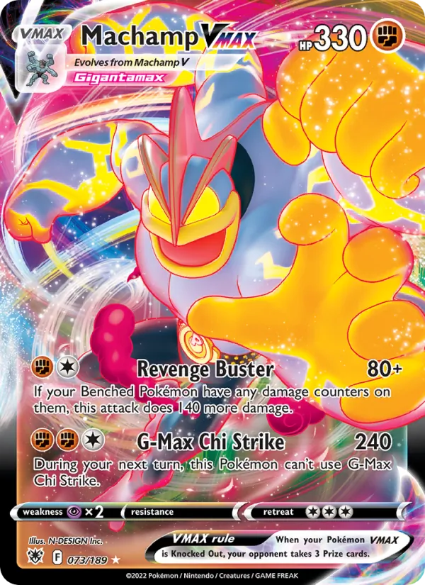 Kaart Machamp VMAX uit Astral Radiance, nummer 073/189