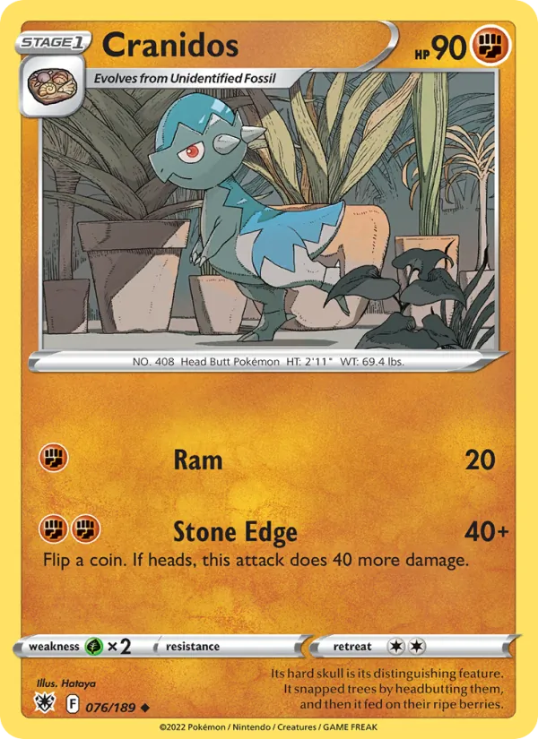Kaart Cranidos uit Astral Radiance, nummer 076/189