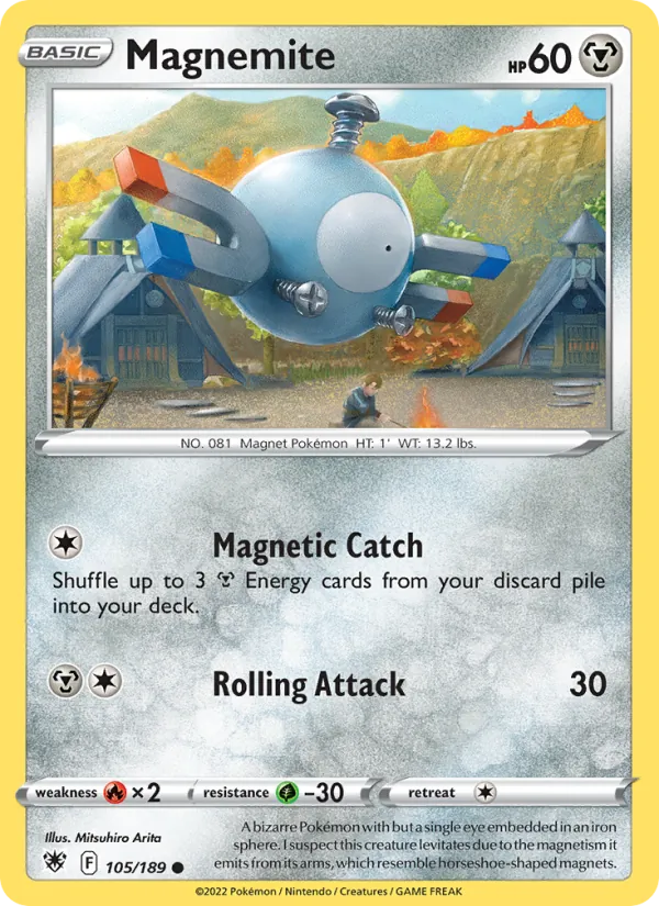 Kaart Magnemite uit Astral Radiance, nummer 105/189