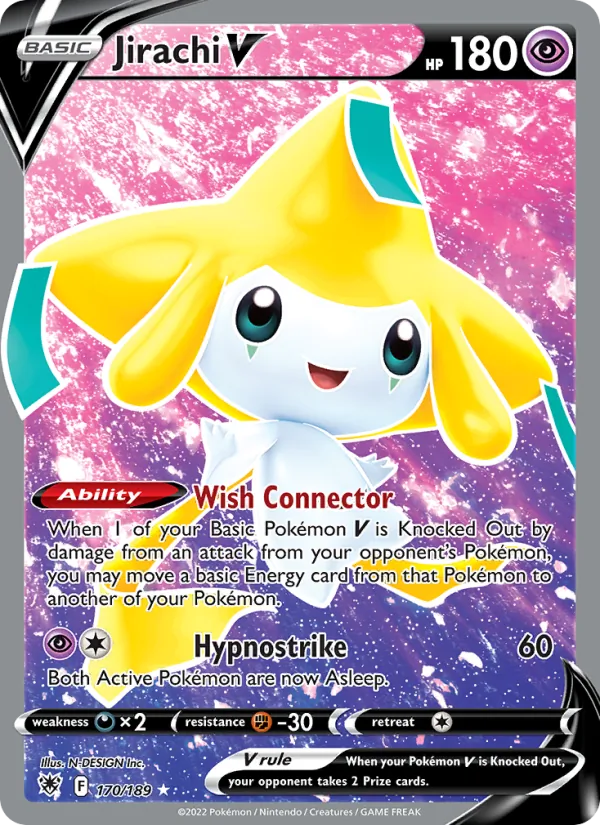 Jirachi V card from Astral Radiance, number 170/189