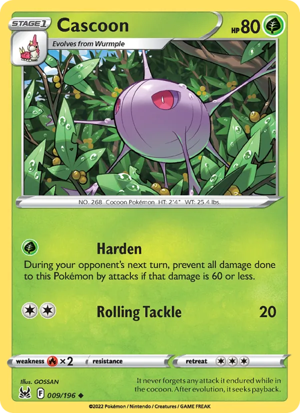 Cascoon card from Lost Origin, number 009/196