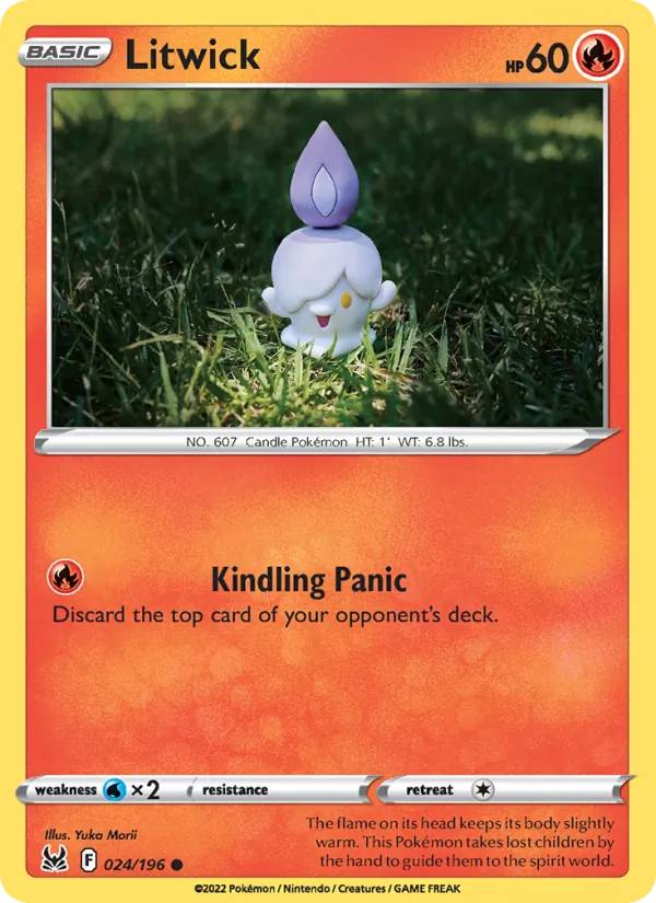 Litwick card from Lost Origin, number 024/196