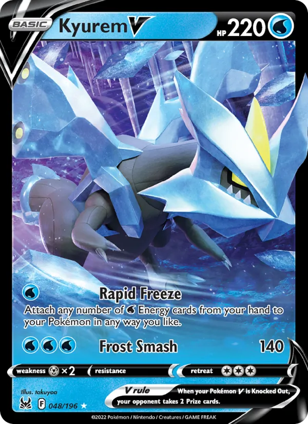 Kyurem V card from Lost Origin, number 048/196