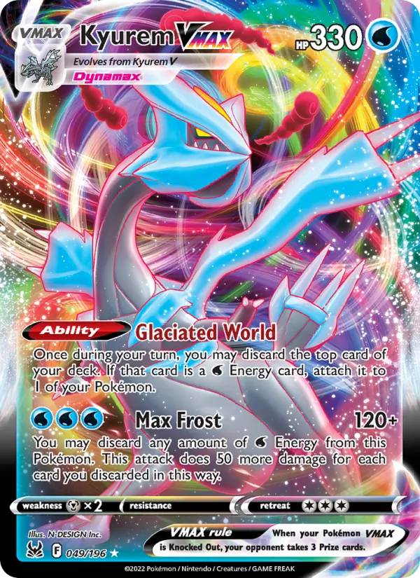 Kyurem VMAX card from Lost Origin, number 049/196
