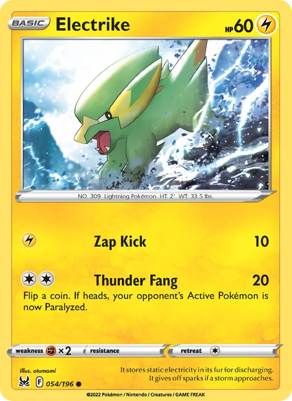 Electrike card from Lost Origin, number 054/196
