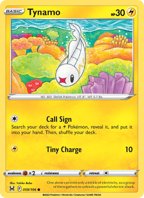Tynamo card from Lost Origin, number 059/196