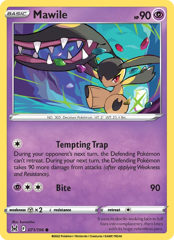 Mawile card from Lost Origin, number 071/196