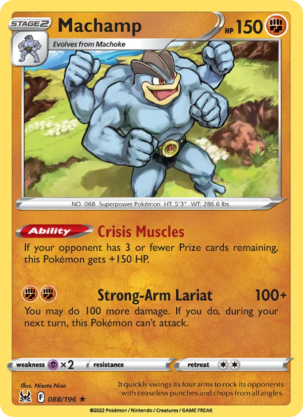 Machamp card from Lost Origin, number 088/196