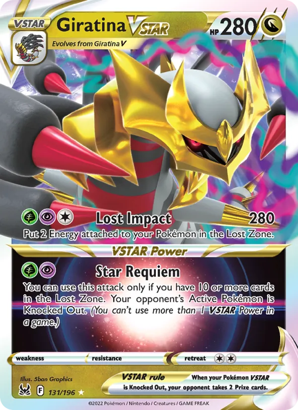 Giratina VSTAR card from Lost Origin, number 131/196