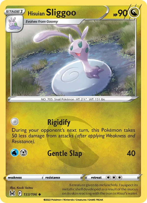 Hisuian Sliggoo card from Lost Origin, number 133/196