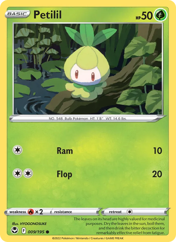 Petilil card from Silver Tempest, number 009/195