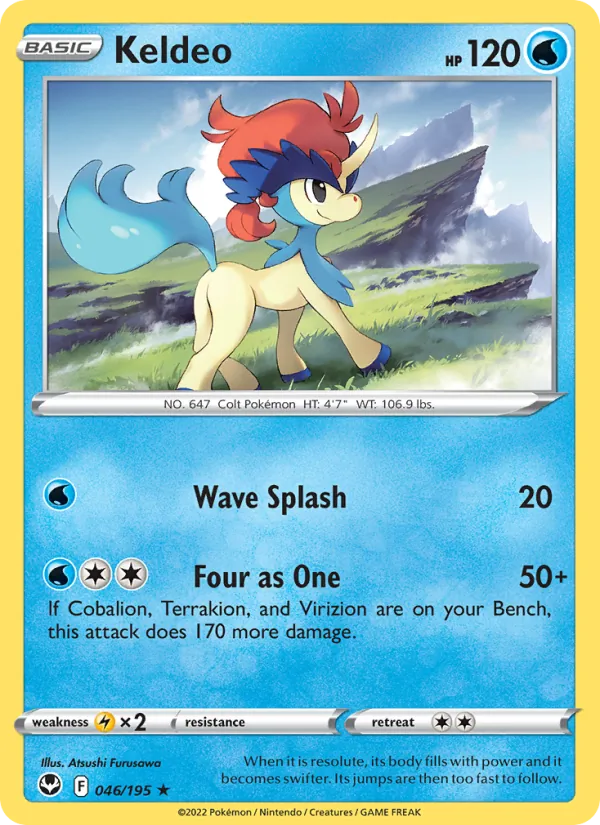 Keldeo card from Silver Tempest, number 046/195