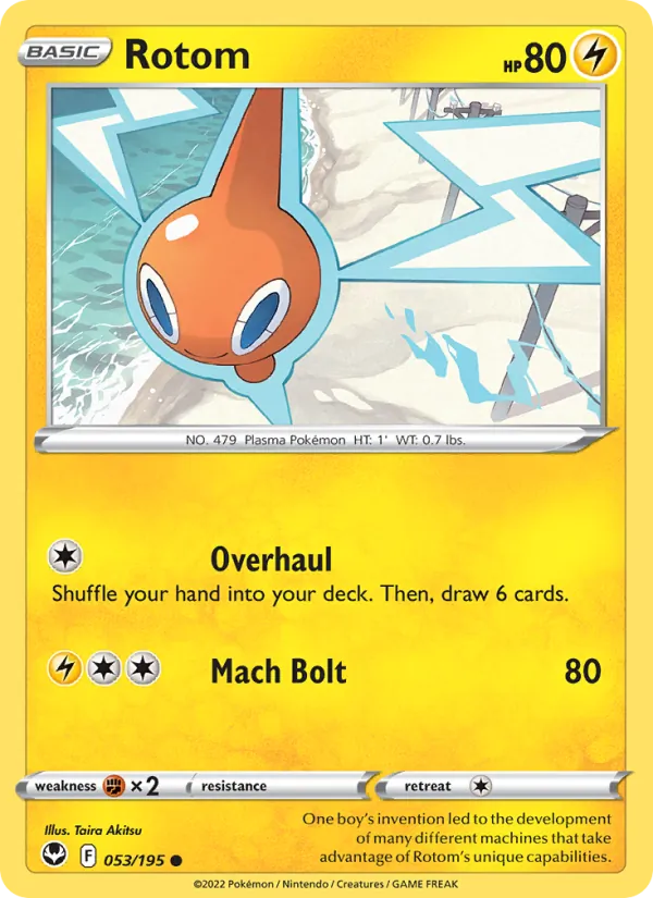Rotom card from Silver Tempest, number 053/195