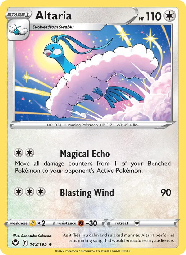 Altaria card from Silver Tempest, number 143/195