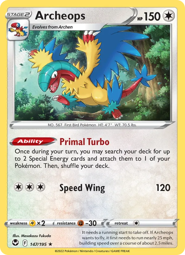 Archeops card from Silver Tempest, number 147/195