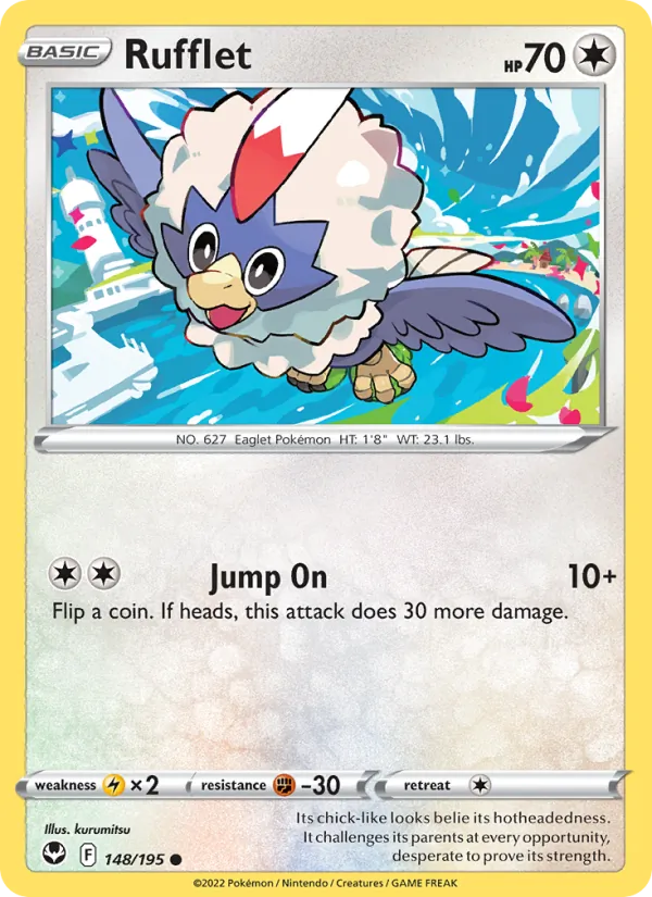 Rufflet card from Silver Tempest, number 148/195