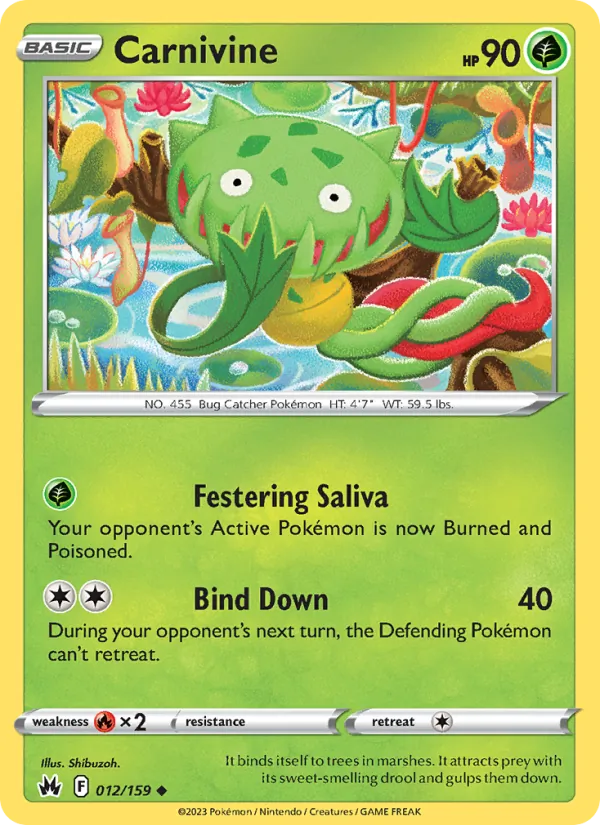 Carnivine card from Crown Zenith, number 012/159