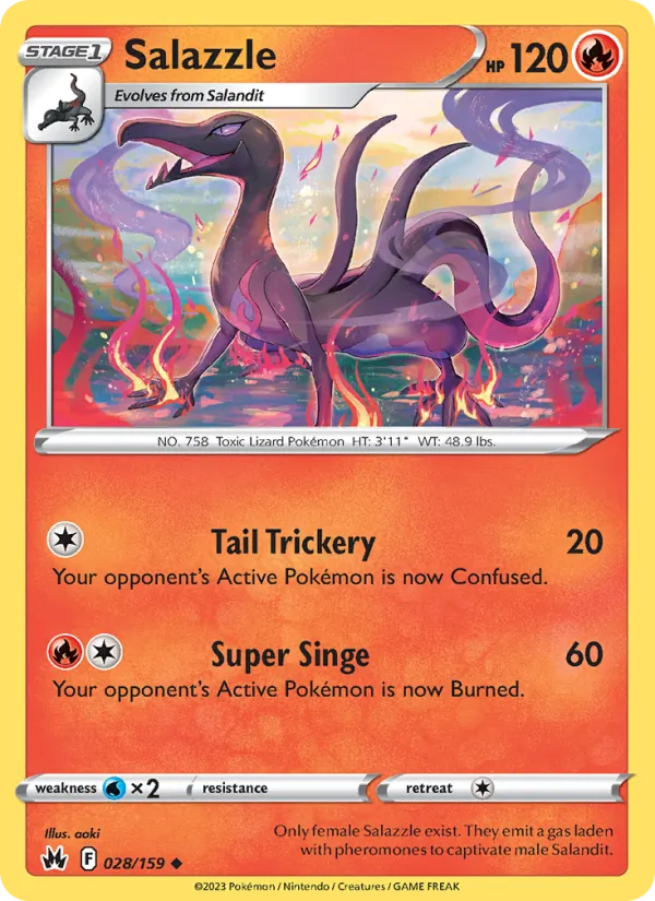 Salazzle card from Crown Zenith, number 028/159