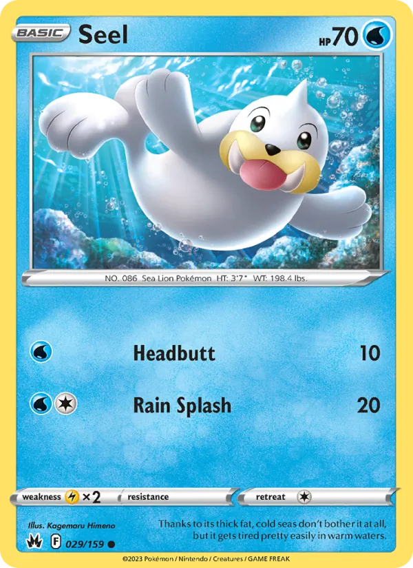 Seel card from Crown Zenith, number 029/159