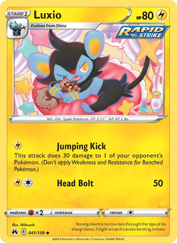 Luxio card from Crown Zenith, number 041/159