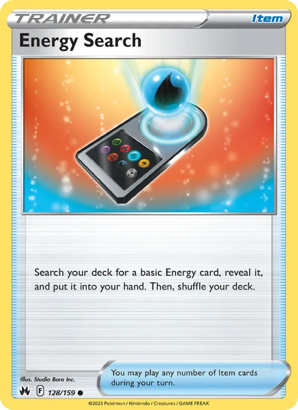 Energy Search card from Crown Zenith, number 128/159