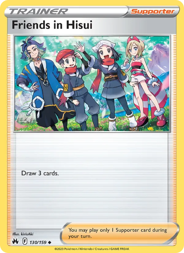 Friends in Hisui card from Crown Zenith, number 130/159