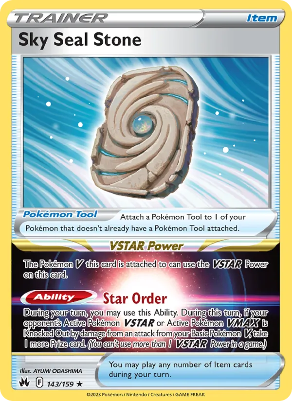 Sky Seal Stone card from Crown Zenith, number 143/159