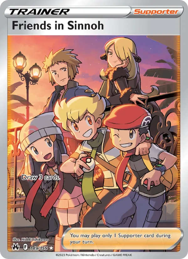 Friends in Sinnoh card from Crown Zenith, number 149/159