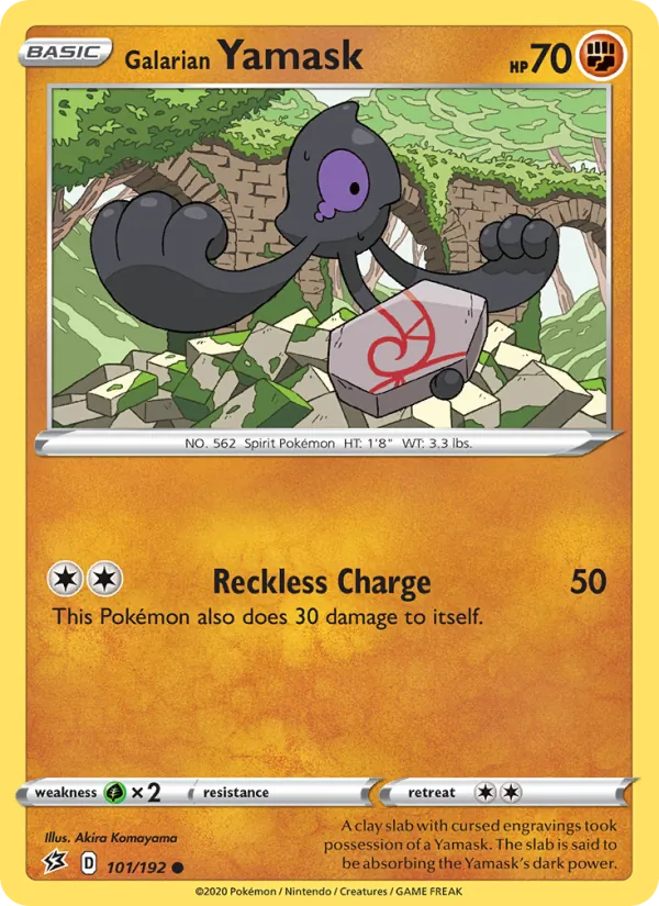 Kaart Galarian Yamask uit Rebel Clash, nummer 101/192