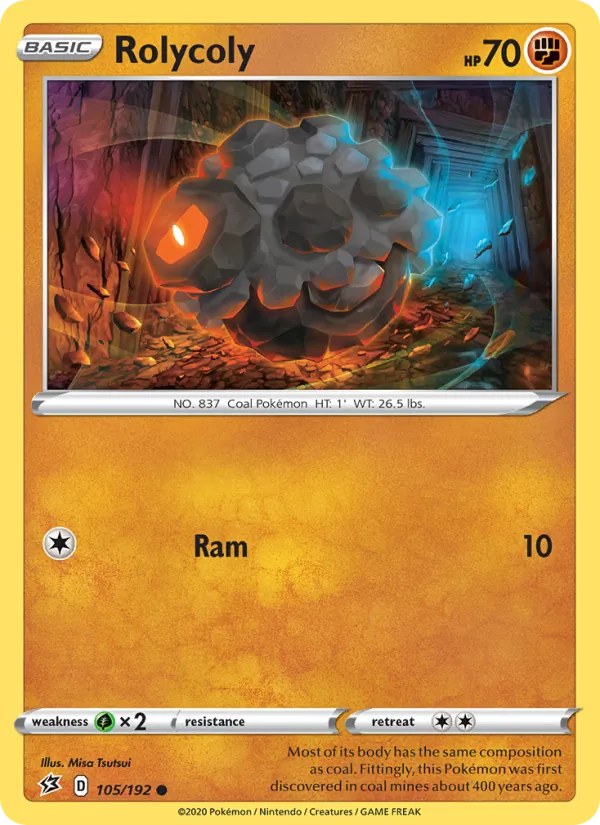 Kaart Rolycoly uit Rebel Clash, nummer 105/192