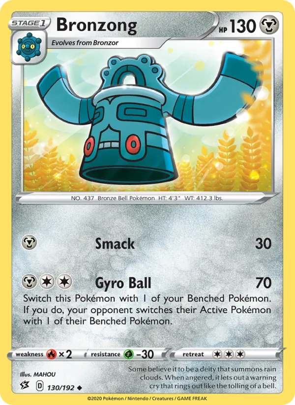 Kaart Bronzong uit Rebel Clash, nummer 130/192