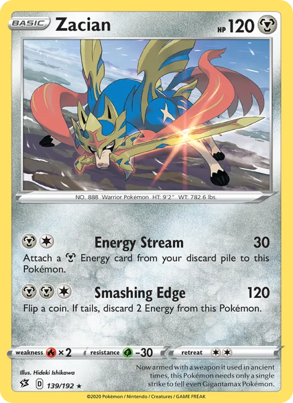 Kaart Zacian uit Rebel Clash, nummer 139/192
