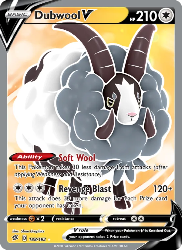 Kaart Dubwool V uit Rebel Clash, nummer 188/192