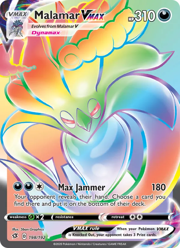 Malamar VMAX card from Rebel Clash, number 198/192
