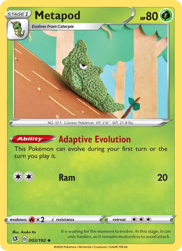 Kartu Metapod dari Rebel Clash, nomor 2/192