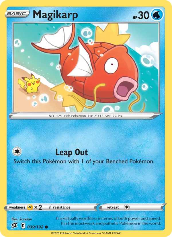 Kartu Magikarp dari Rebel Clash, nomor 39/192