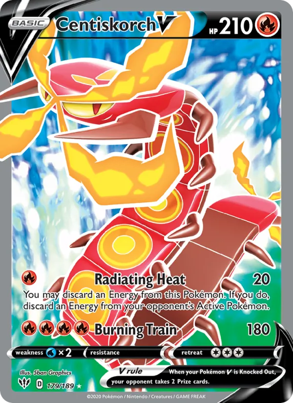 Kartu Centiskorch V dari Darkness Ablaze, nomor 179/189