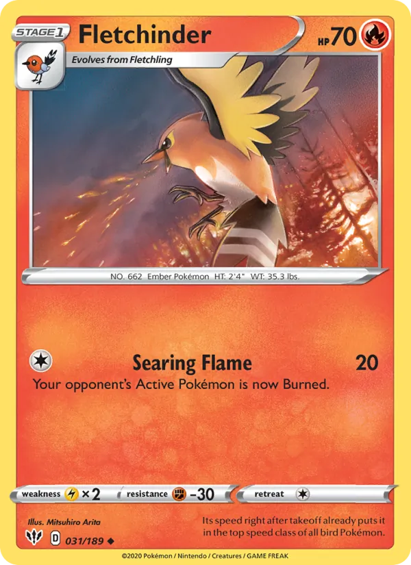 Kaart Fletchinder uit Darkness Ablaze, nummer 31/189