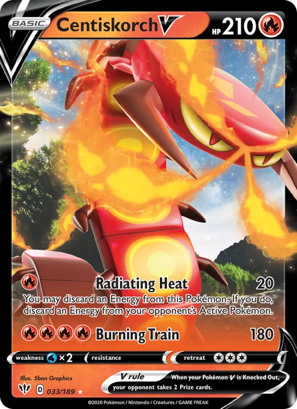Kaart Centiskorch V uit Darkness Ablaze, nummer 33/189
