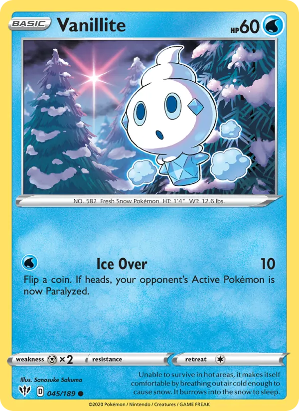Kaart Vanillite uit Darkness Ablaze, nummer 45/189