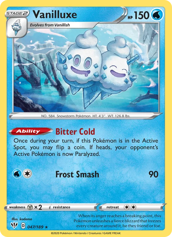 Kartu Vanilluxe dari Darkness Ablaze, nomor 47/189
