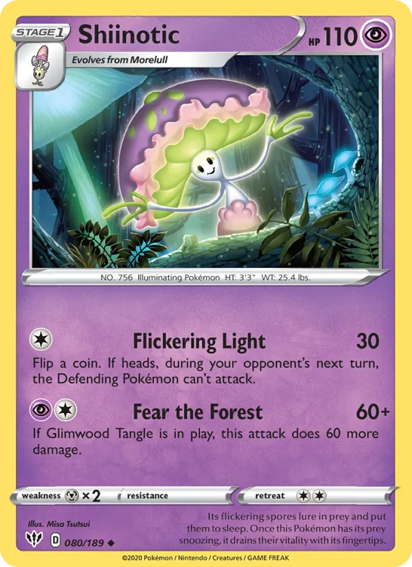 Kartu Shiinotic dari Darkness Ablaze, nomor 80/189