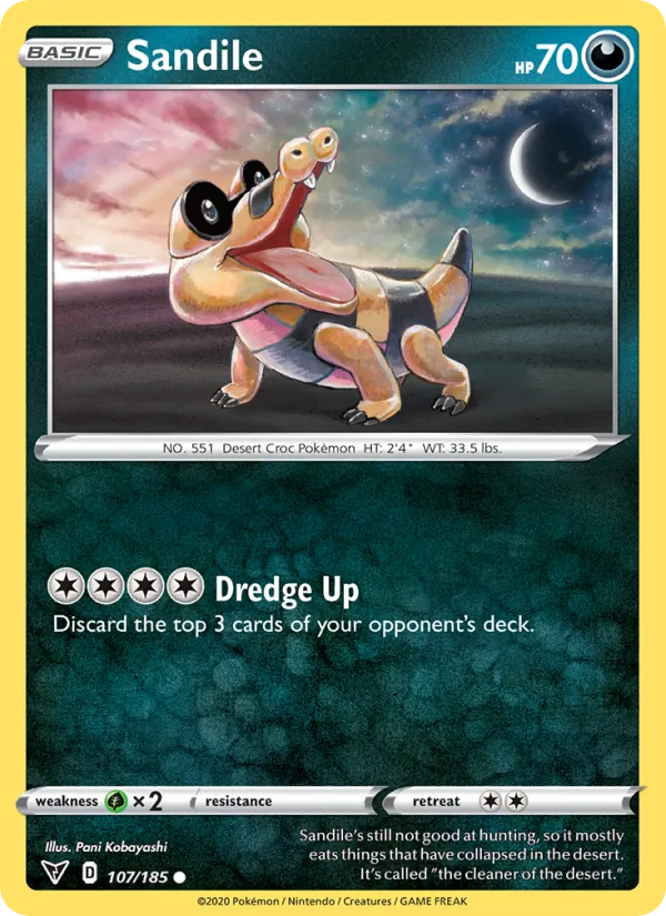 Kaart Sandile uit Vivid Voltage, nummer 107/185