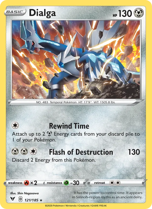 Kartu Dialga dari Vivid Voltage, nomor 121/185
